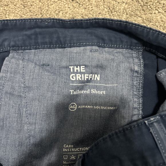 AG Adriano Goldschmied Mens The Griffin Chino Shorts 34 Blue - Picture 3 of 7